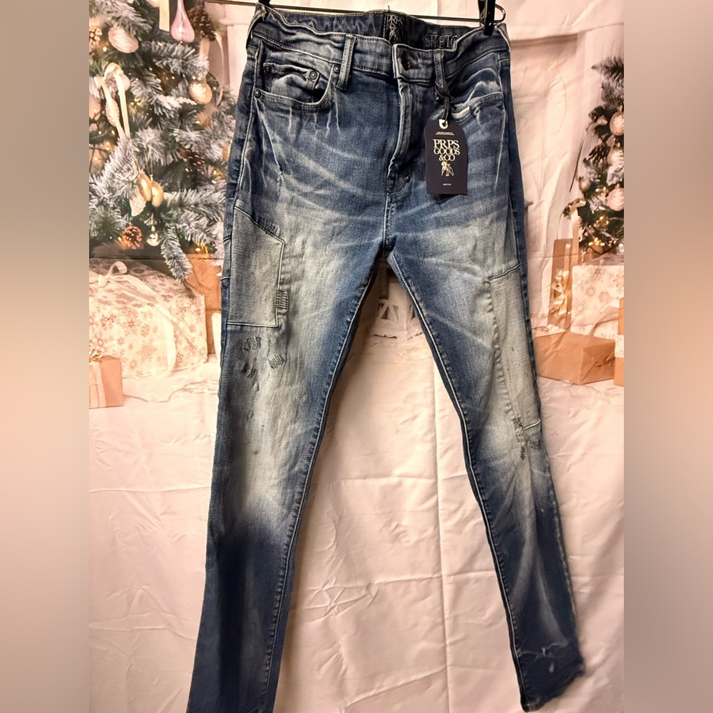 (SIZE 31) Men’s PRPS WINDSOR (PATCH & PAINT SPLATTER) JEANS